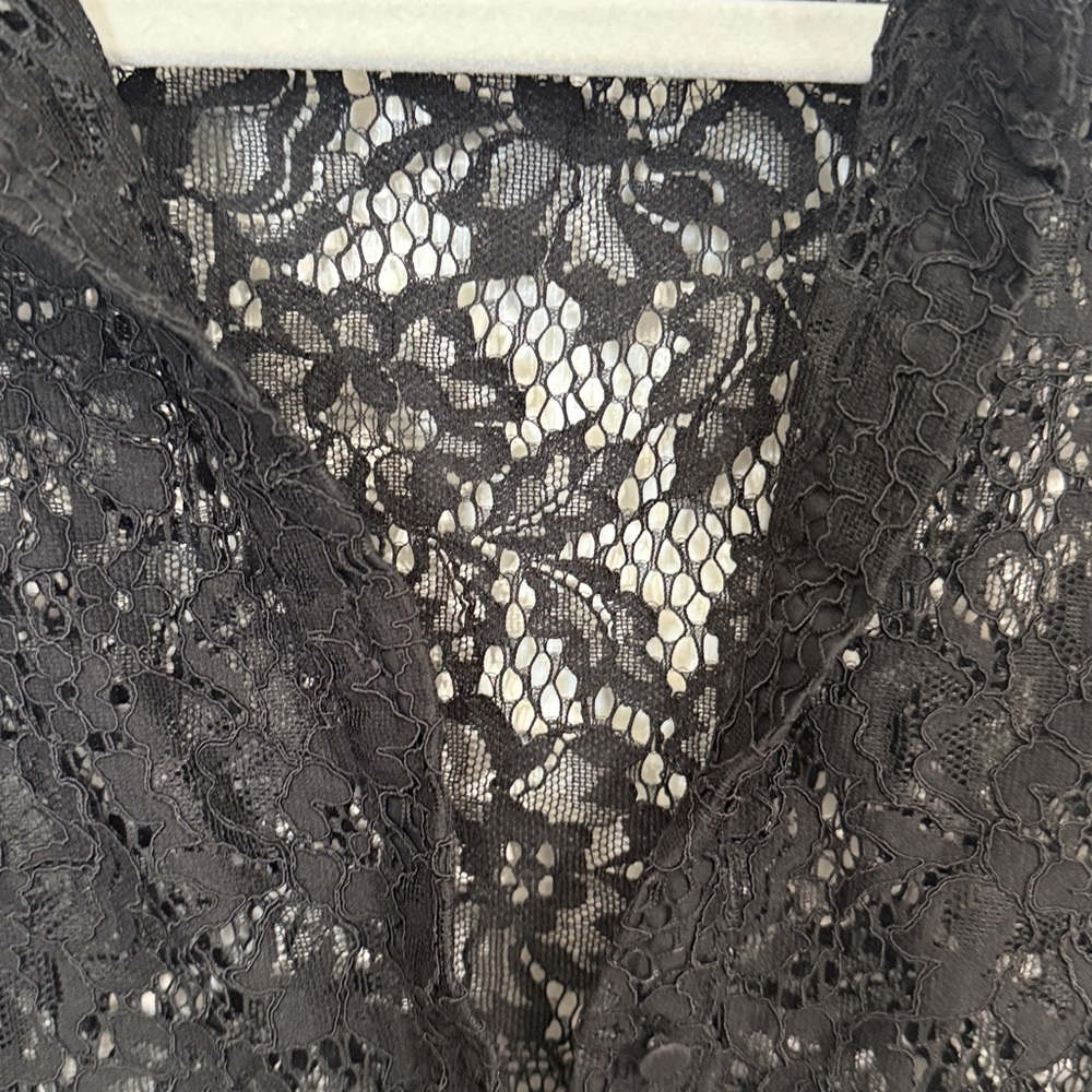 Black Lace Button-Front Jacket NWT - image 4
